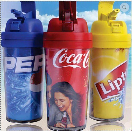 Multicolor Pop Up Plastic Sipper Bottle