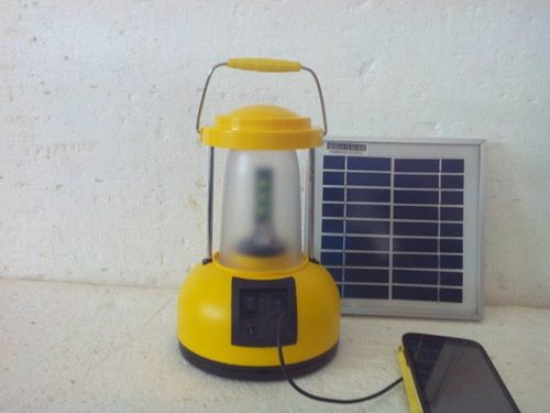 Portable Rechargeable Yellow Plastic Solar Led Lantern Warranty: 1 Year