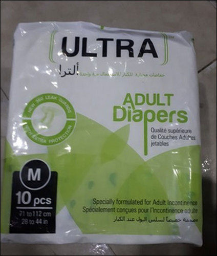 White Unisex Ultra Adult Diaper