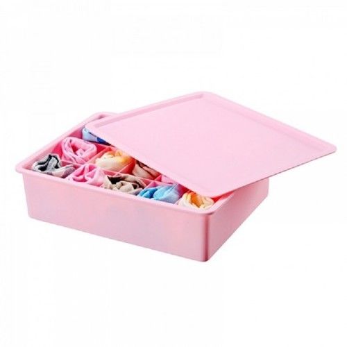 Various Colors Are Available 15 Grids Socks Makeup Storage Box