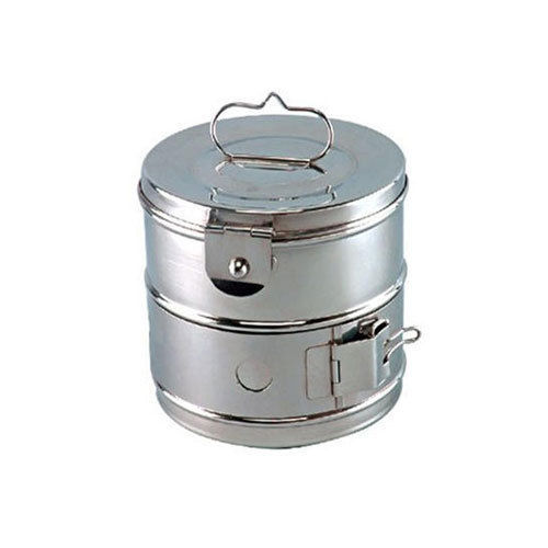 Stainless Steel Cylindrical Surgical Dressing Bin For Hospital