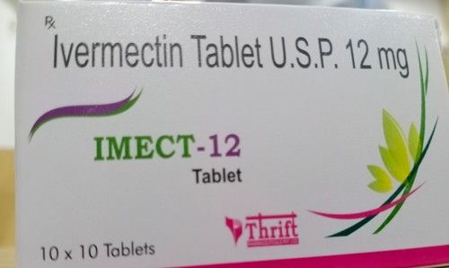 व्हाइट इमेक्ट-12 आइवरमेक्टिन 12 Mg Tablet