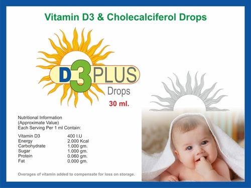 Vitamin D3 And Cholecalciferol Drops Shelf Life: 18 Months