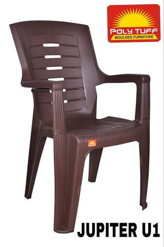 Brown Solid Plastic Chair