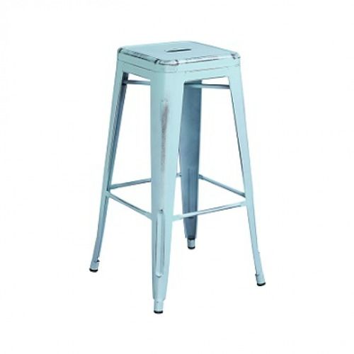 Skyblue Metal Bar Stool