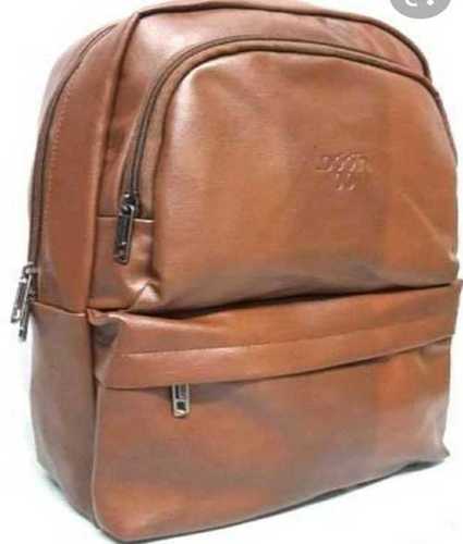 Brown Leather School Bags Gender: Unisex