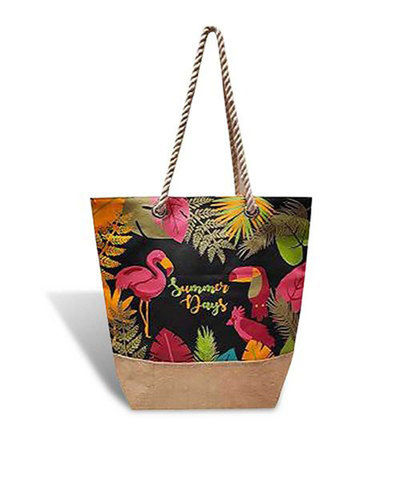 Digital Printed Jute Beach Bag