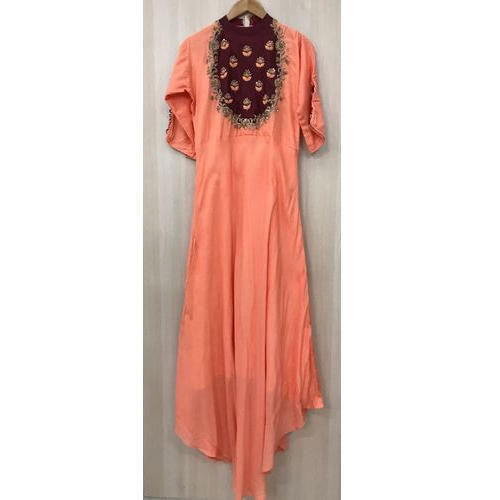 Muslin Floor Length Ladies Kurti