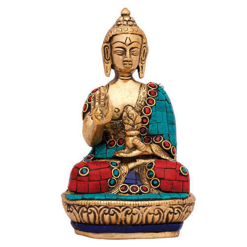 4 Inch Brass Buddha Statue