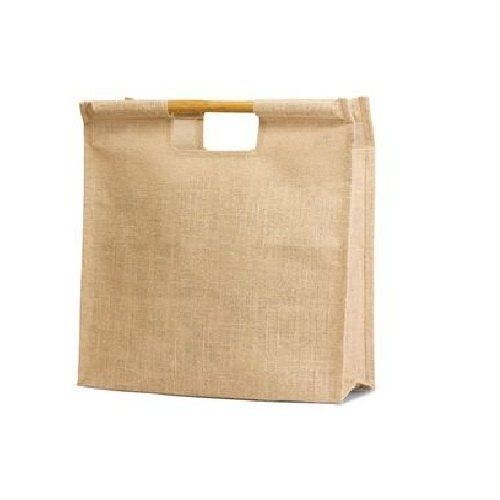 Grey Bamboo Handle Jute Bag