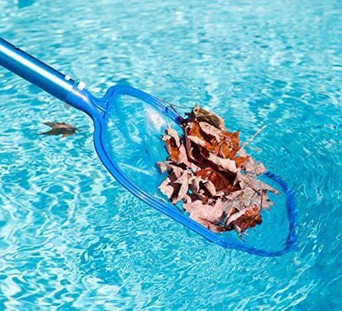 Blue And White Swimming Pool Leaf Skimmer Fine Mesh Shallow Cleaning Net