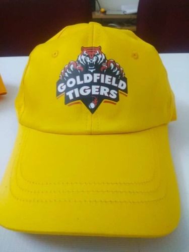 Yellow Color Printed Sports Cap Design Type: Customized