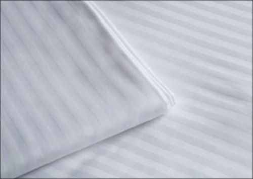 Shinny 100% Cotton Satin Stripe Fabric For Hotel Bed Linens