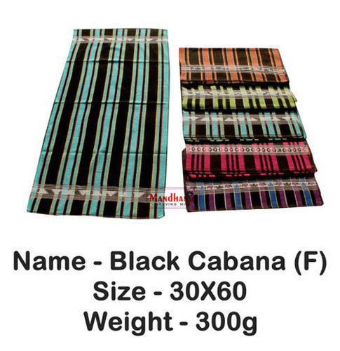 Multicolor Black Cabana Filament Bath Towel