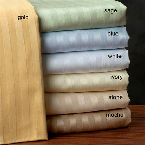 Dyed Cotton Satin Stripe Fabric