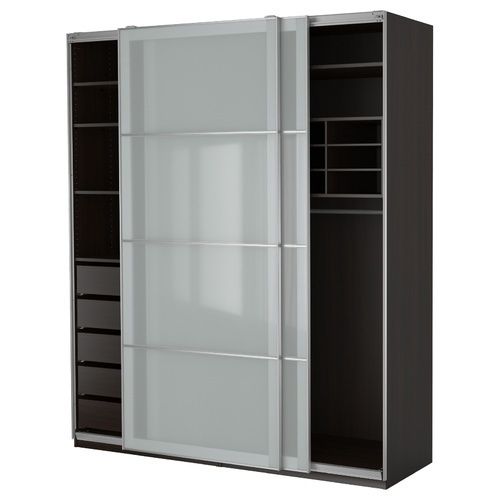 Eco-Friendly Grey Color Metal Walk Wardrobe