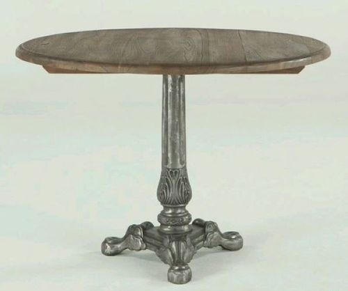 Dark Brown Round Shape Dining Table