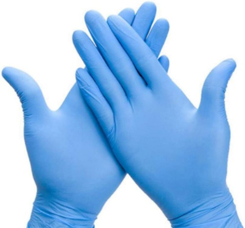 Aqua Blue Examination Nitrile Hand Gloves