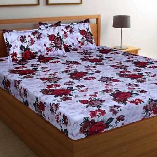 Floral Printed Bed Sheets With Pillow Cover