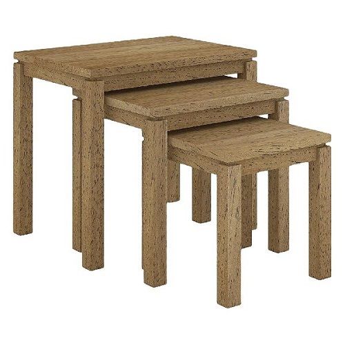 Wooden Plain Design Polished Nesting Tables