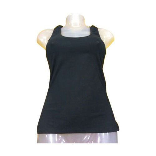 Cotton Womens Plain Black Camisole Spaghetti