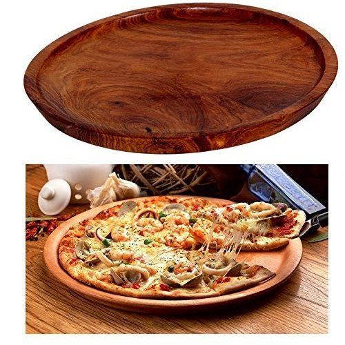 Premium Round Wooden Pizza Plate
