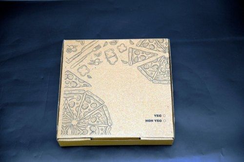 7.5 Inch Square Kraft Paper Pizza Packaging Boxes Application: Power