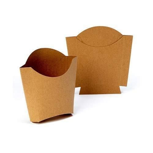 Brown Paper French Fries Packaging Box