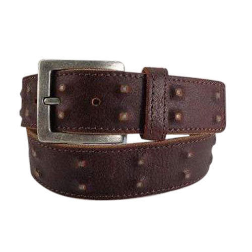 Mens Dark Brown Artificial Leather Belt