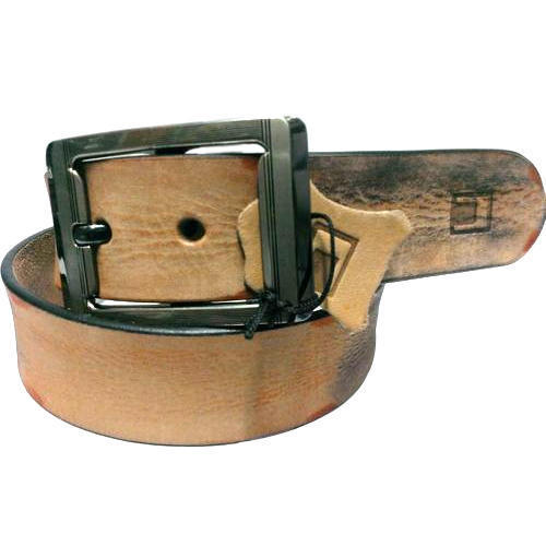 Pin Buckle Mens Brown Artificial Leather Fashion Belt