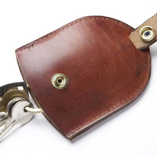 Various Colors Are Available Plain Leather Key Case