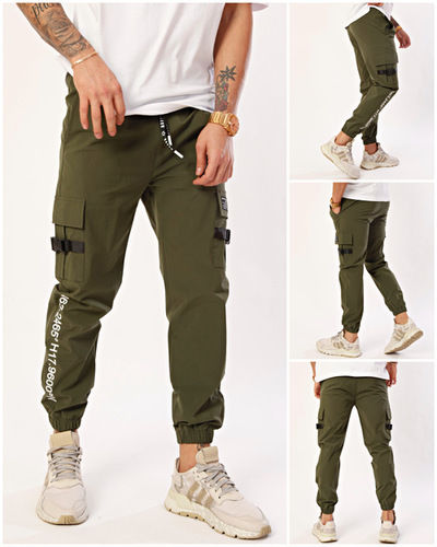 Quick Dry Nohow Men'S Jogger Trousers Printed Khaki