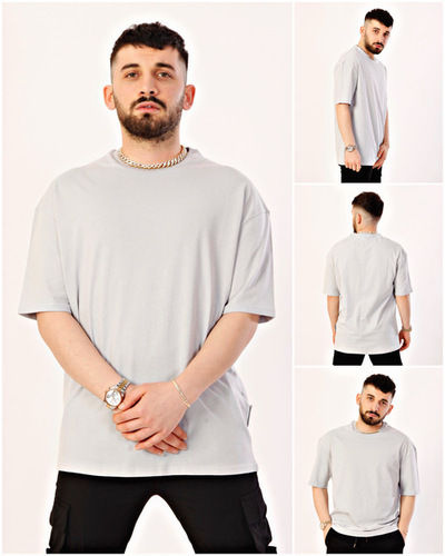 Nohow Men'S T-Shirt Plain Stone Color Age Group: Adult