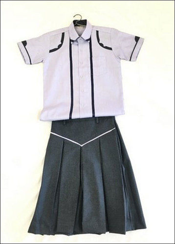 Polyester Cotton School Uniform Shirt And Skirt Age Group: 3 To 18 Years