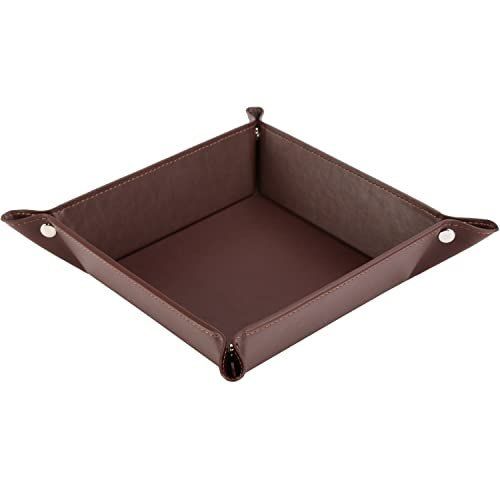 Multicolor Square Shape Leather Trays