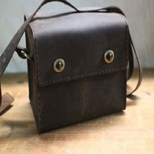 Plain Leather Camera Bag