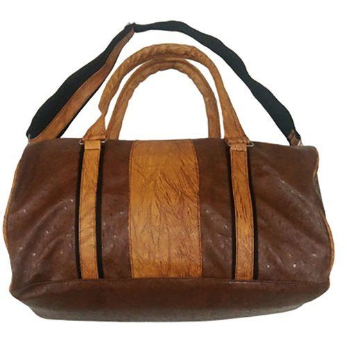 Brown Artificial Leather Travel Bag