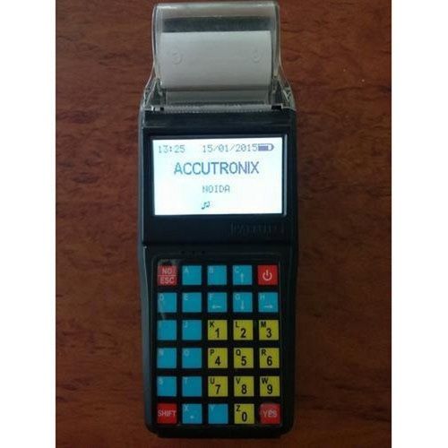 Black Battery Operated Wireless Handheld Pos Billing Machine