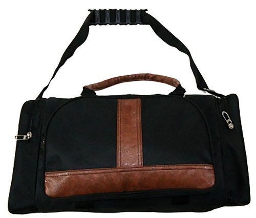 Black Coated Travel Duffel Bag