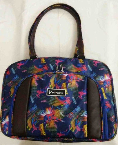 Multicolor Ladies Printed Canvas Laptop Bag