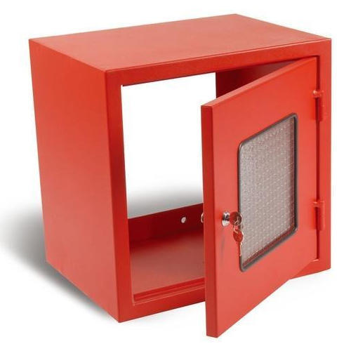 Rectangular Powder Coated Mild Steel Single Door Fire Hose Reel