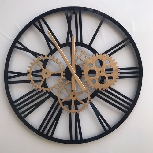 White Handcrafted Decorative Iron Wall Clock