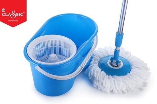 Plastic Blue 7 Liter Spinning Mop Application: Domestic