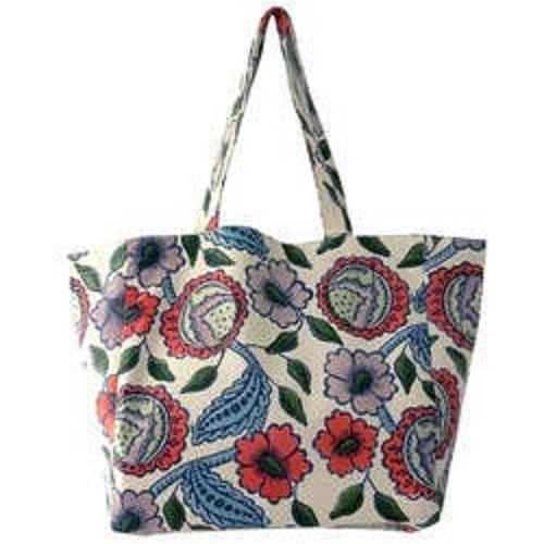 Various Colors Are Available Printed Canvas Shopping Bags