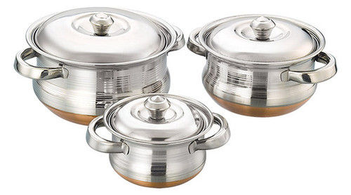 Silver Copper Bottom Cookware With Handle