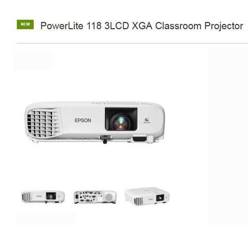 PowerLite 118 3LCD XGA Classroom Projector
