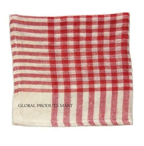 Red White Checked Cotton Duster Cloth