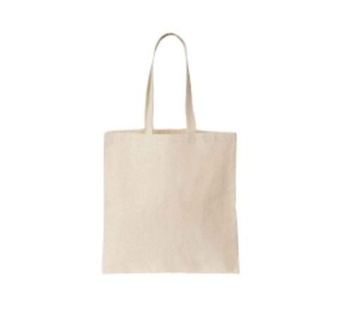 White Unisex Cotton Tote Bag With Pocket