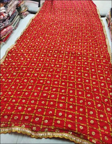 Red Ladies Pure Georgette Fabric Sarees