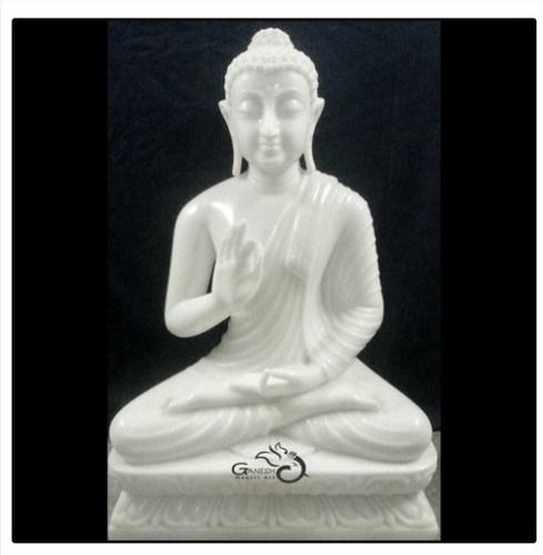 Eco-Friendly Marble Buddha Statue With Base